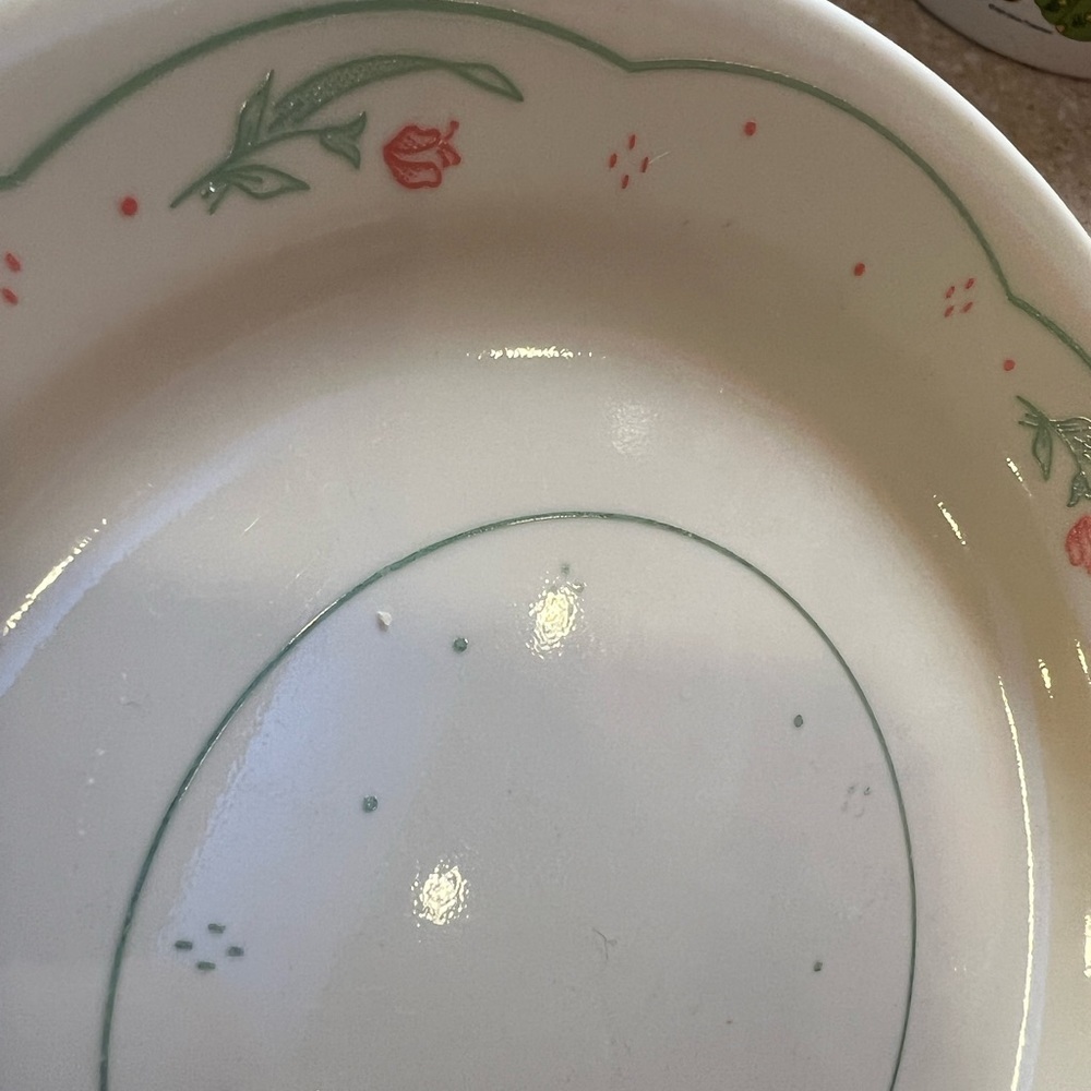 Set of 6 CORELLE CALICO ROSE 7.25 Salad or Bread small plates - Picture 14 of 16